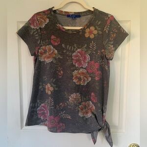 Floral Tie Tee